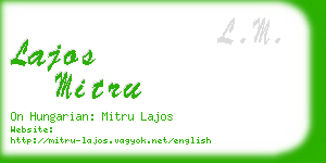 lajos mitru business card